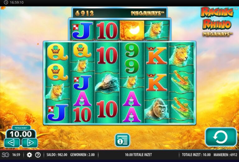 Screenshot 1 van Raging Rhino Megaways